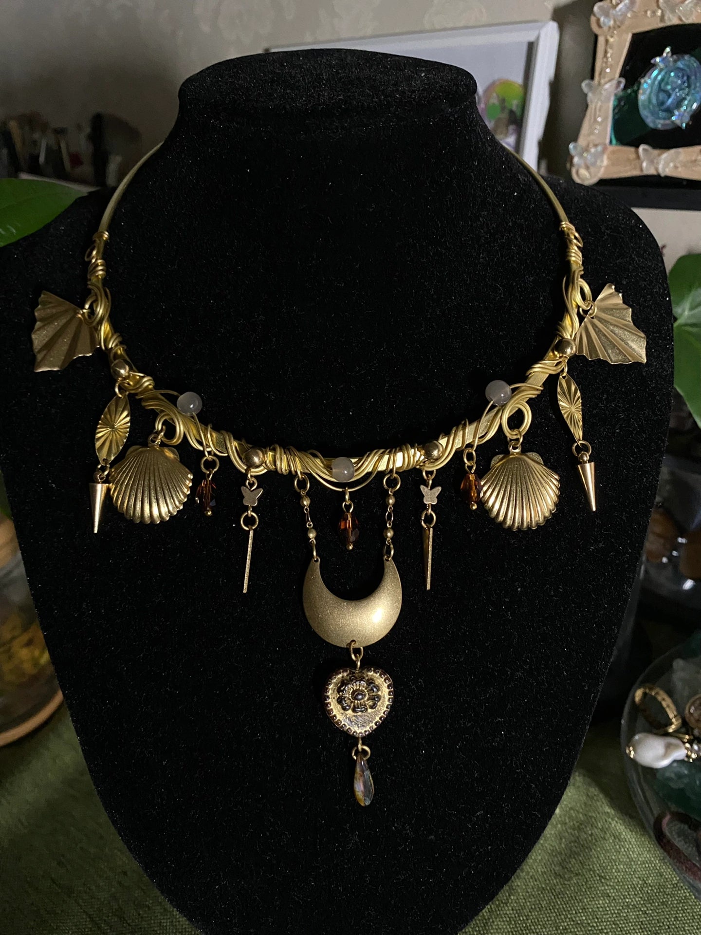 Cleopatra-style Vintage Brass Choker