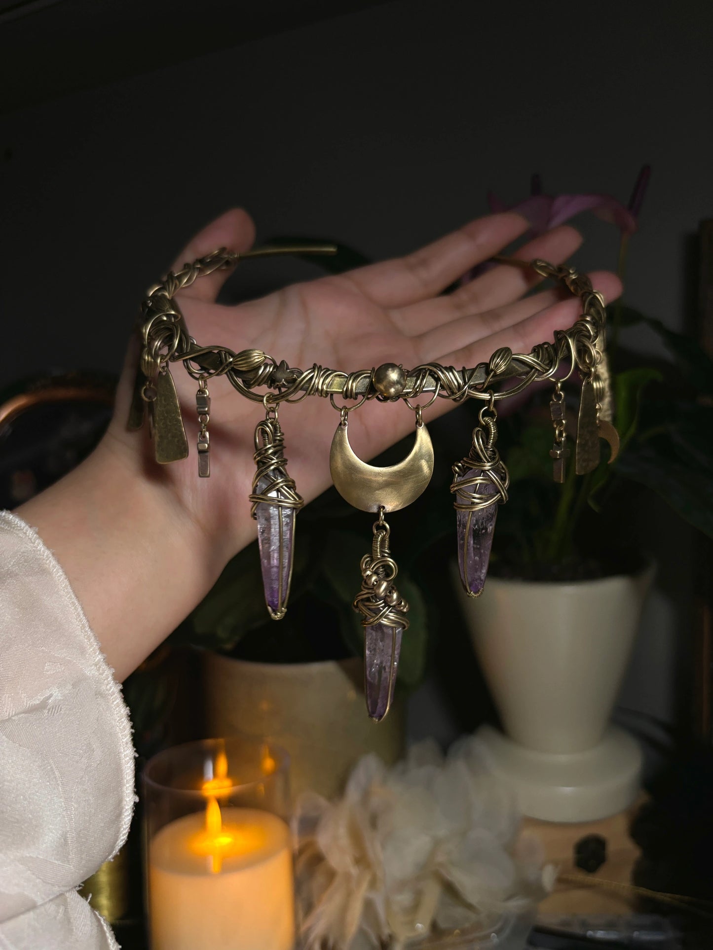 Cleopatra-style Vintage Brass Choker