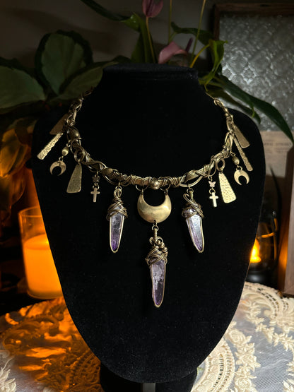 Cleopatra-style Vintage Brass Choker