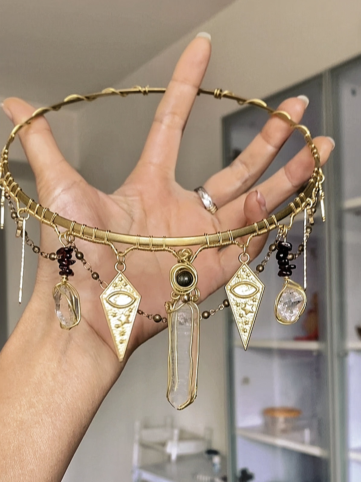 Cleopatra-style Vintage Brass Choker