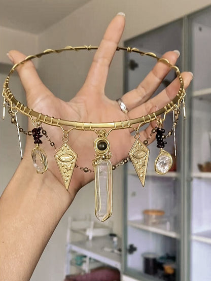 Cleopatra-style Vintage Brass Choker