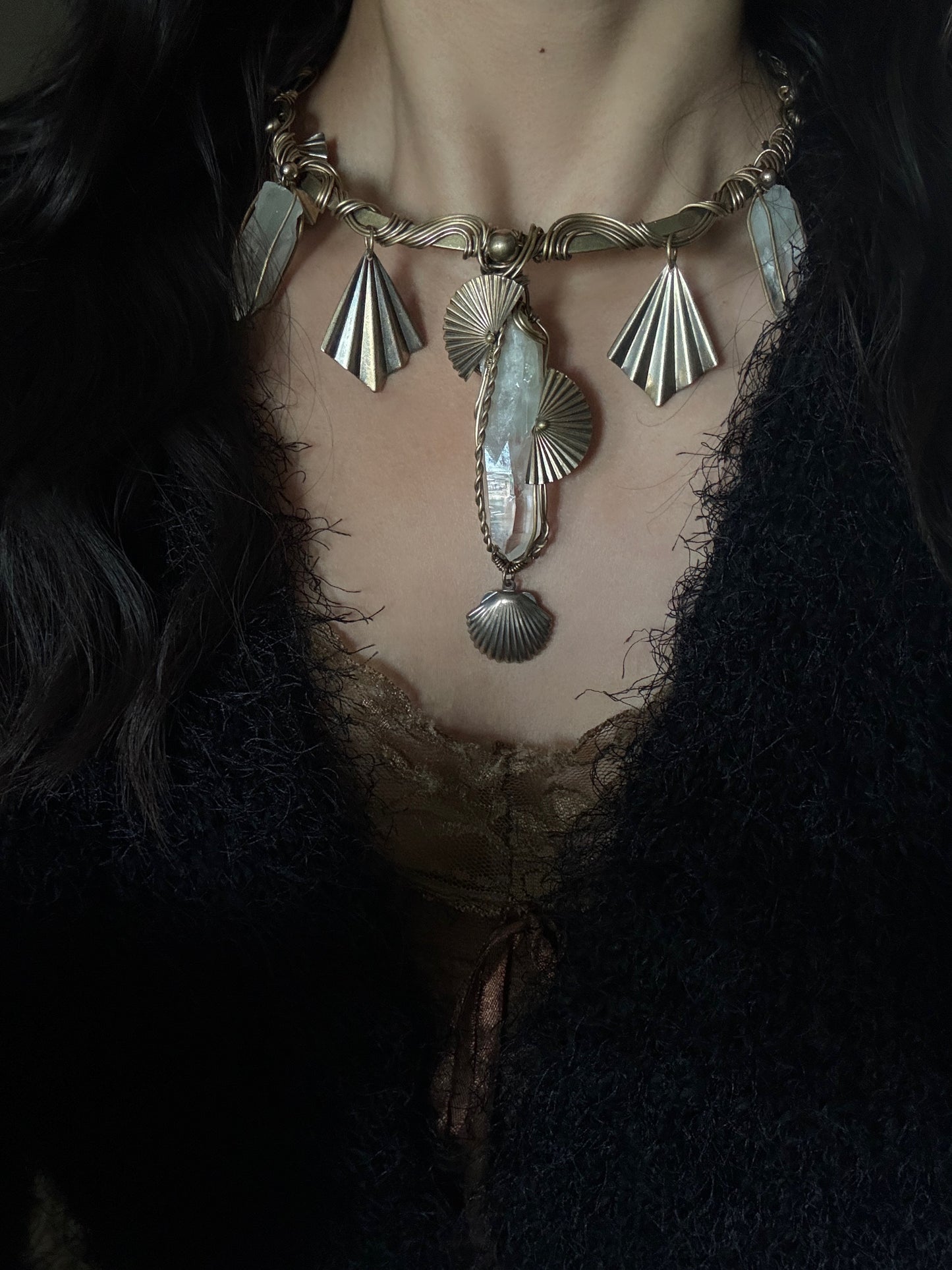 Cleopatra-style Vintage Brass Choker