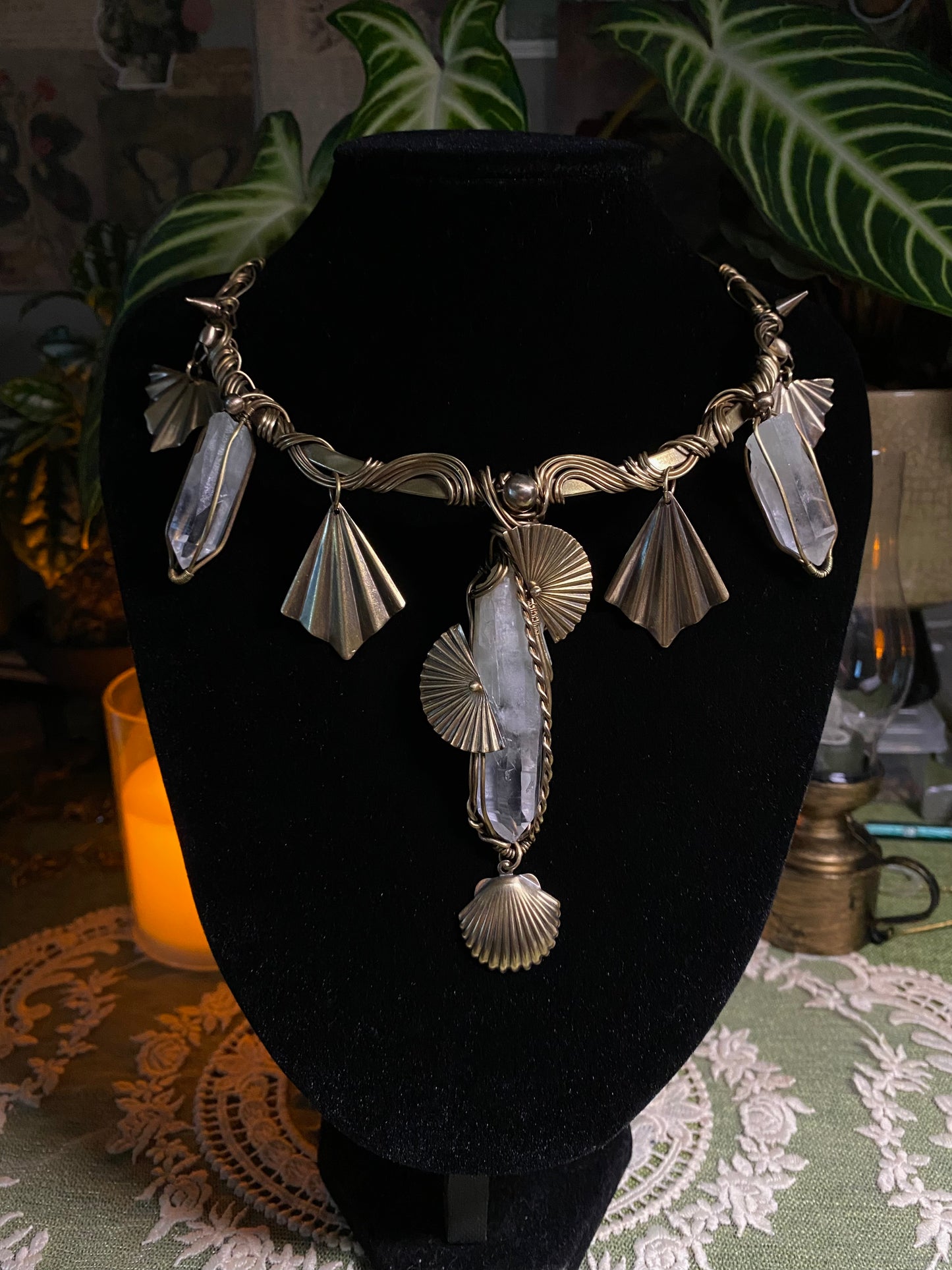 Cleopatra-style Vintage Brass Choker