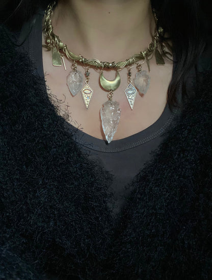 Cleopatra-style Vintage Brass Choker