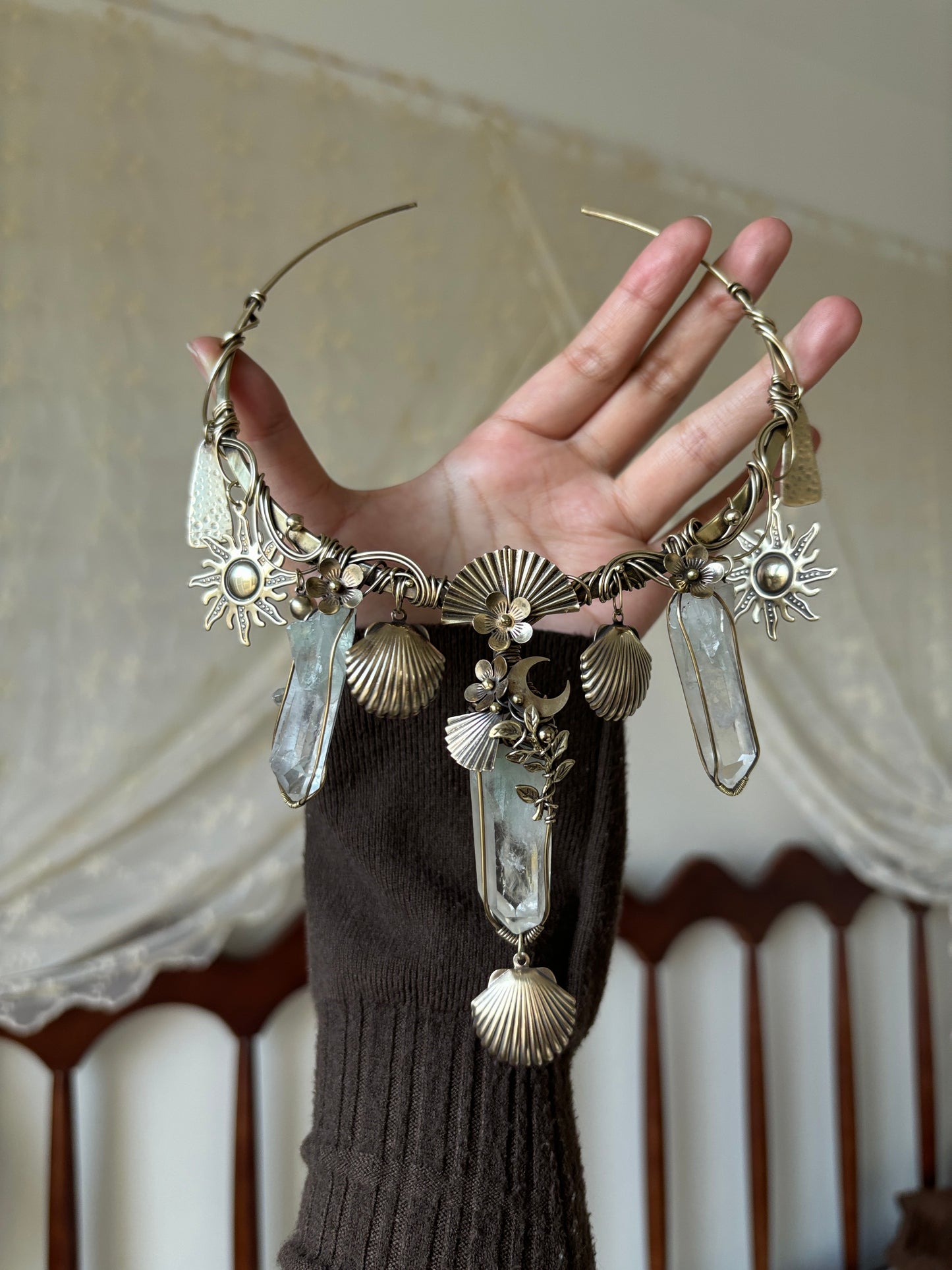 Cleopatra-style Vintage Brass Choker