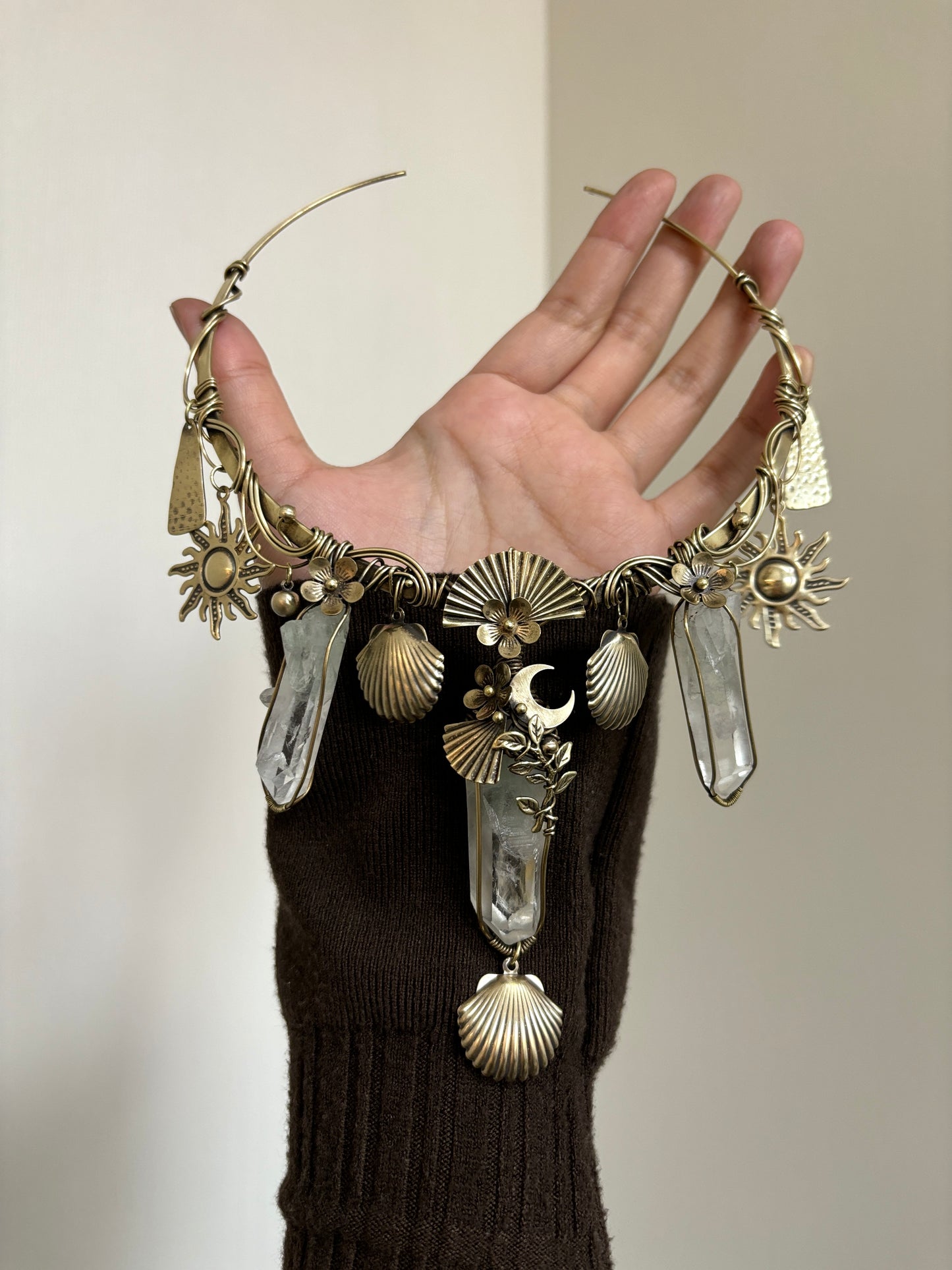 Cleopatra-style Vintage Brass Choker
