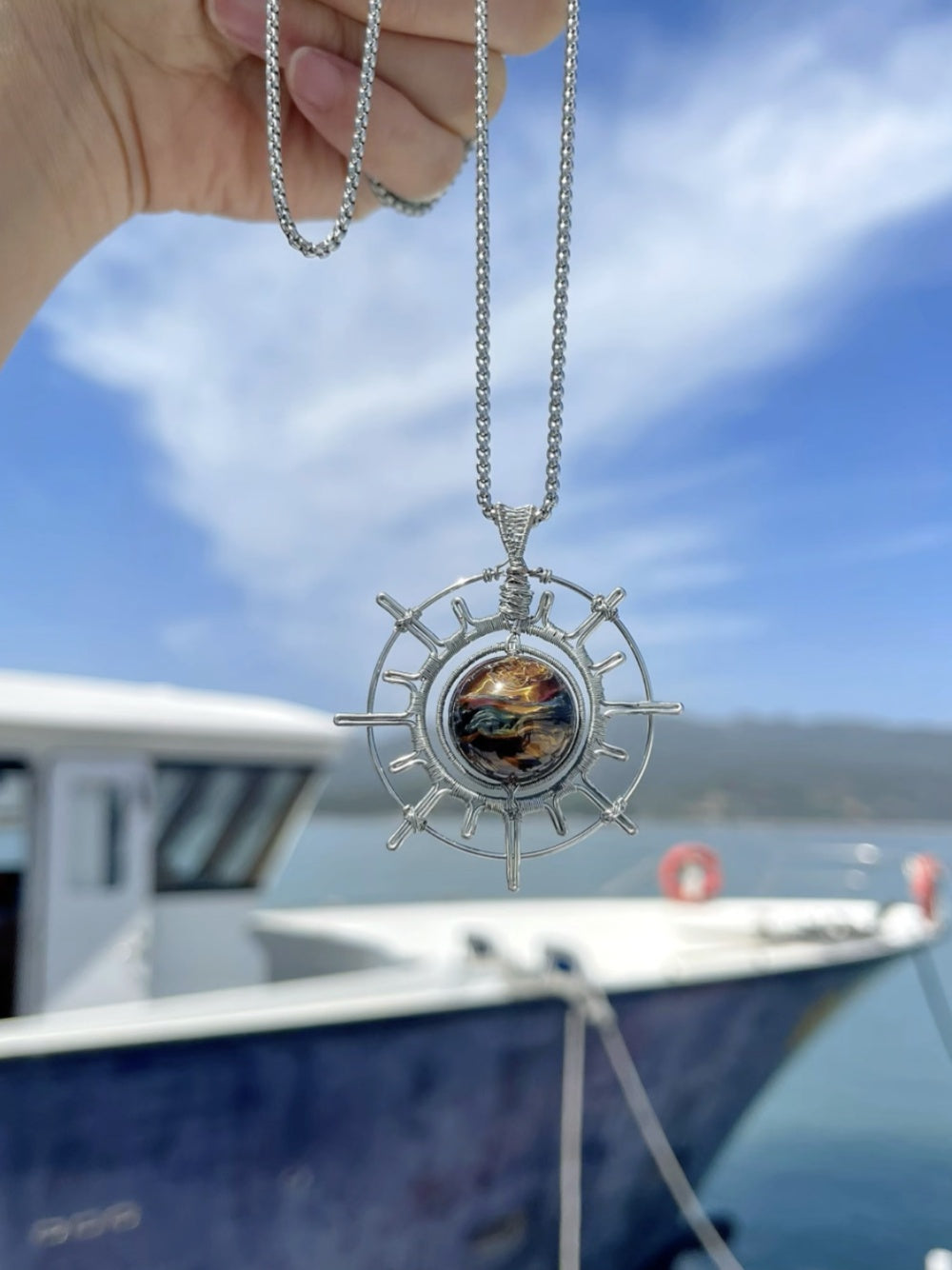 Pietersite Sun God Pendant Necklace