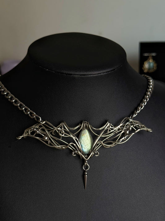 Bat-Winged Enchantment Pendant Necklace