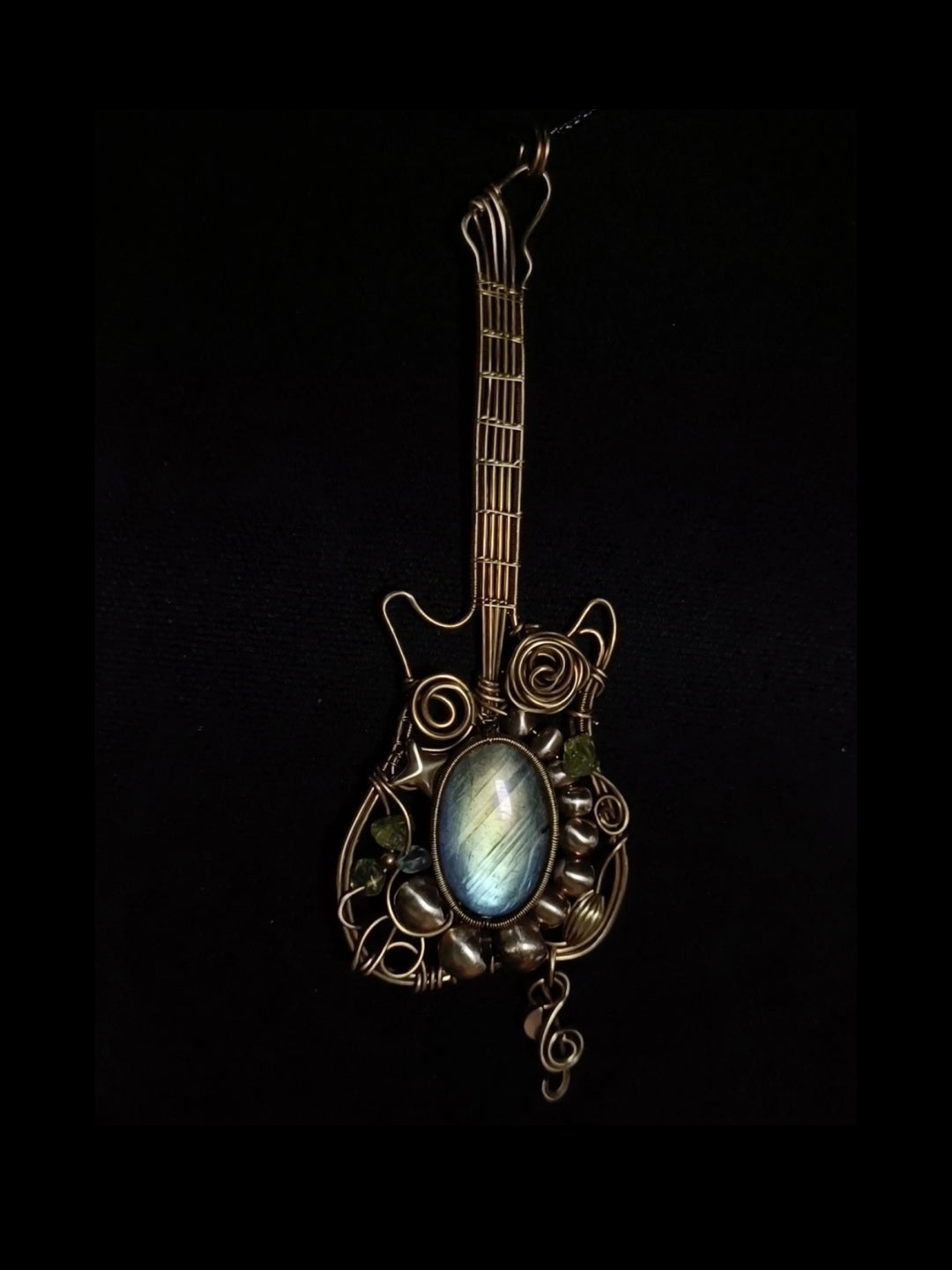 Rock & Glow Guitar Pendant Necklace