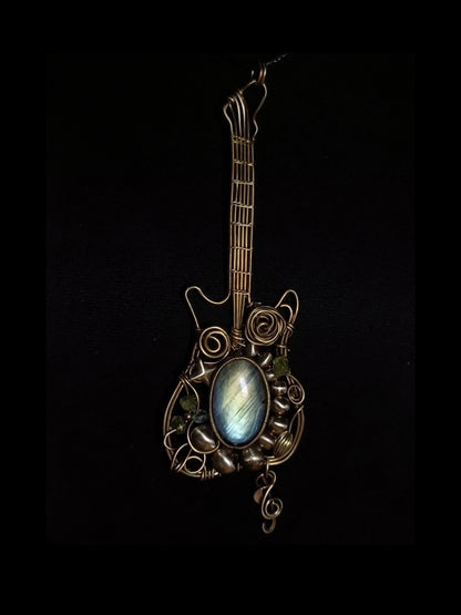 Rock & Glow Guitar Pendant Necklace