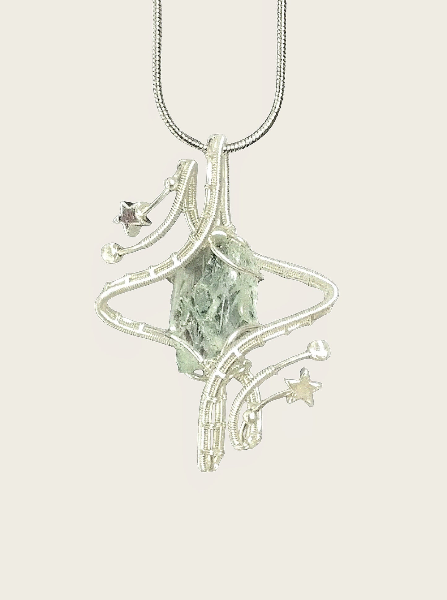 Astral Crystal Loop Pendant Necklace / Earings