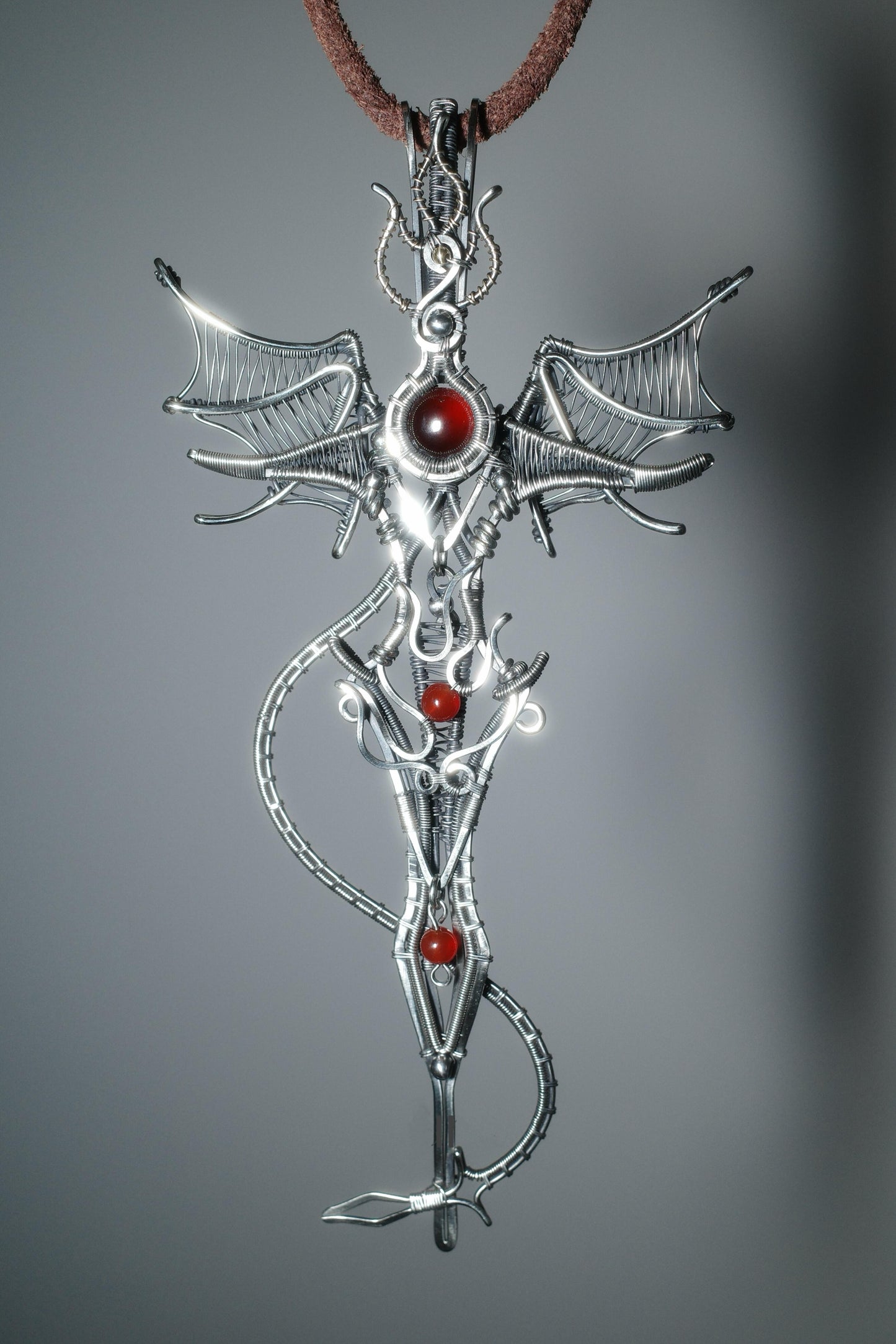 Blood & Fire Entwined Pendant Necklace