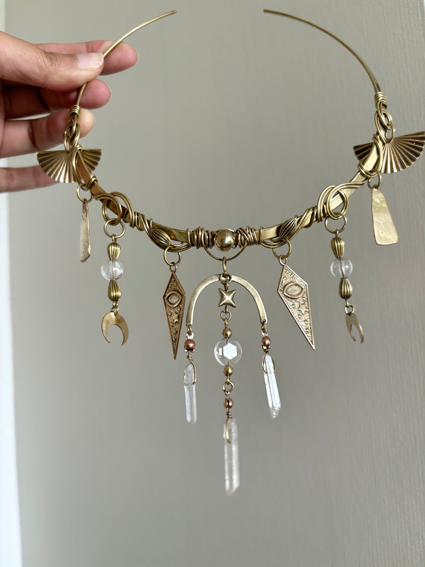 Cleopatra-style Vintage Brass Choker