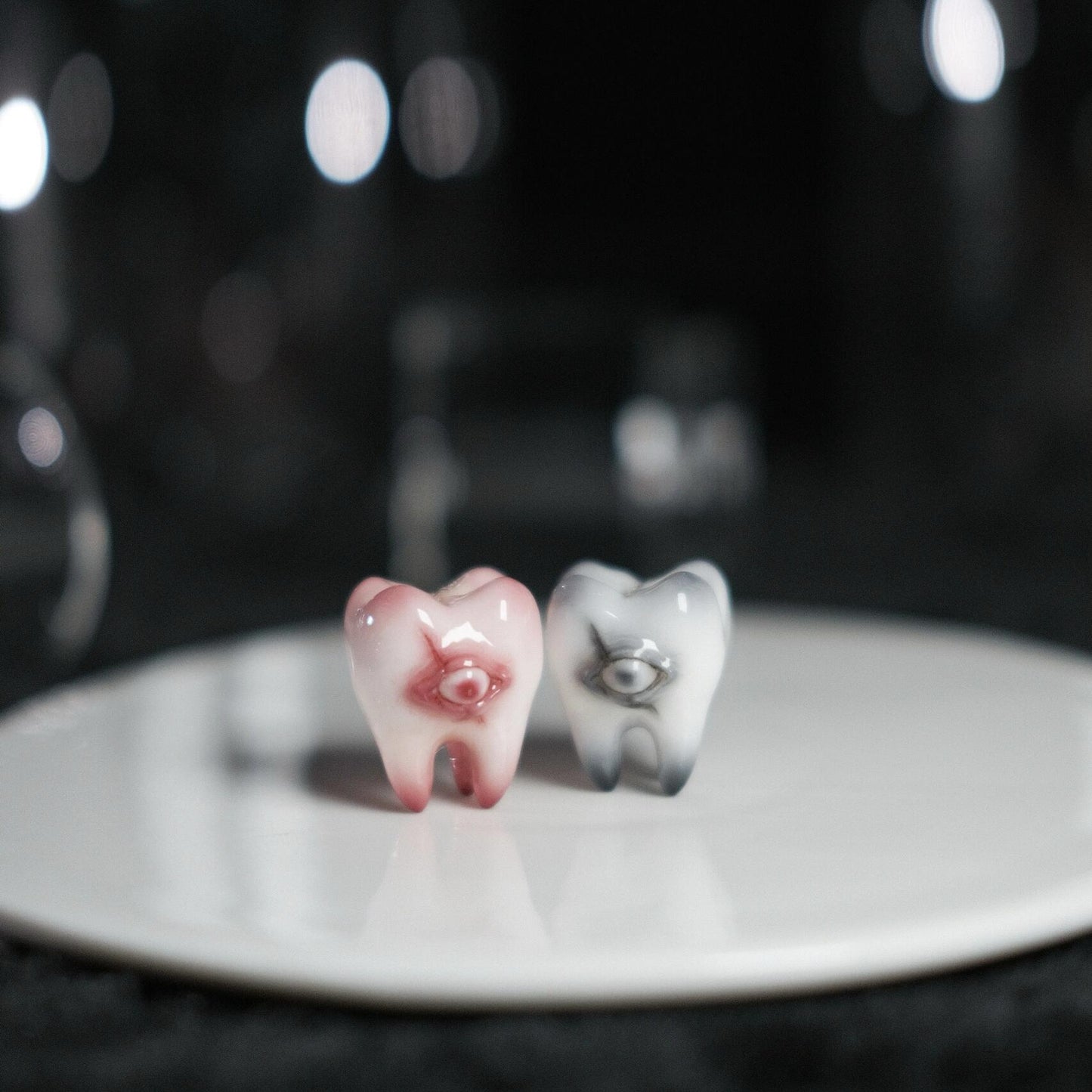Tooth & Terror Resin Earrings