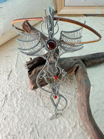 Blood & Fire Entwined Pendant Necklace