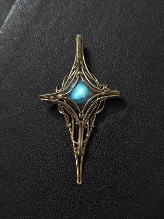 Stellar Edge Labradorite Pendant Necklace