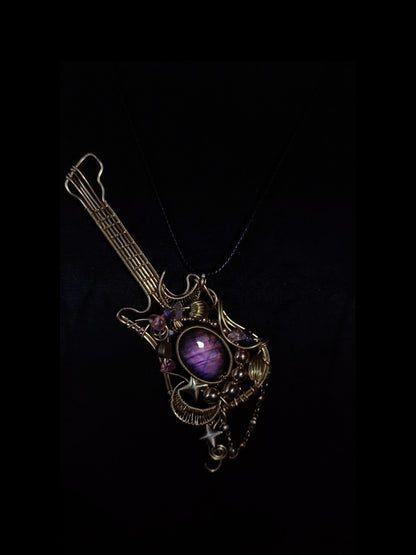 Rock & Glow Guitar Pendant Necklace