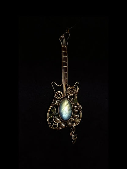 Rock & Glow Guitar Pendant Necklace
