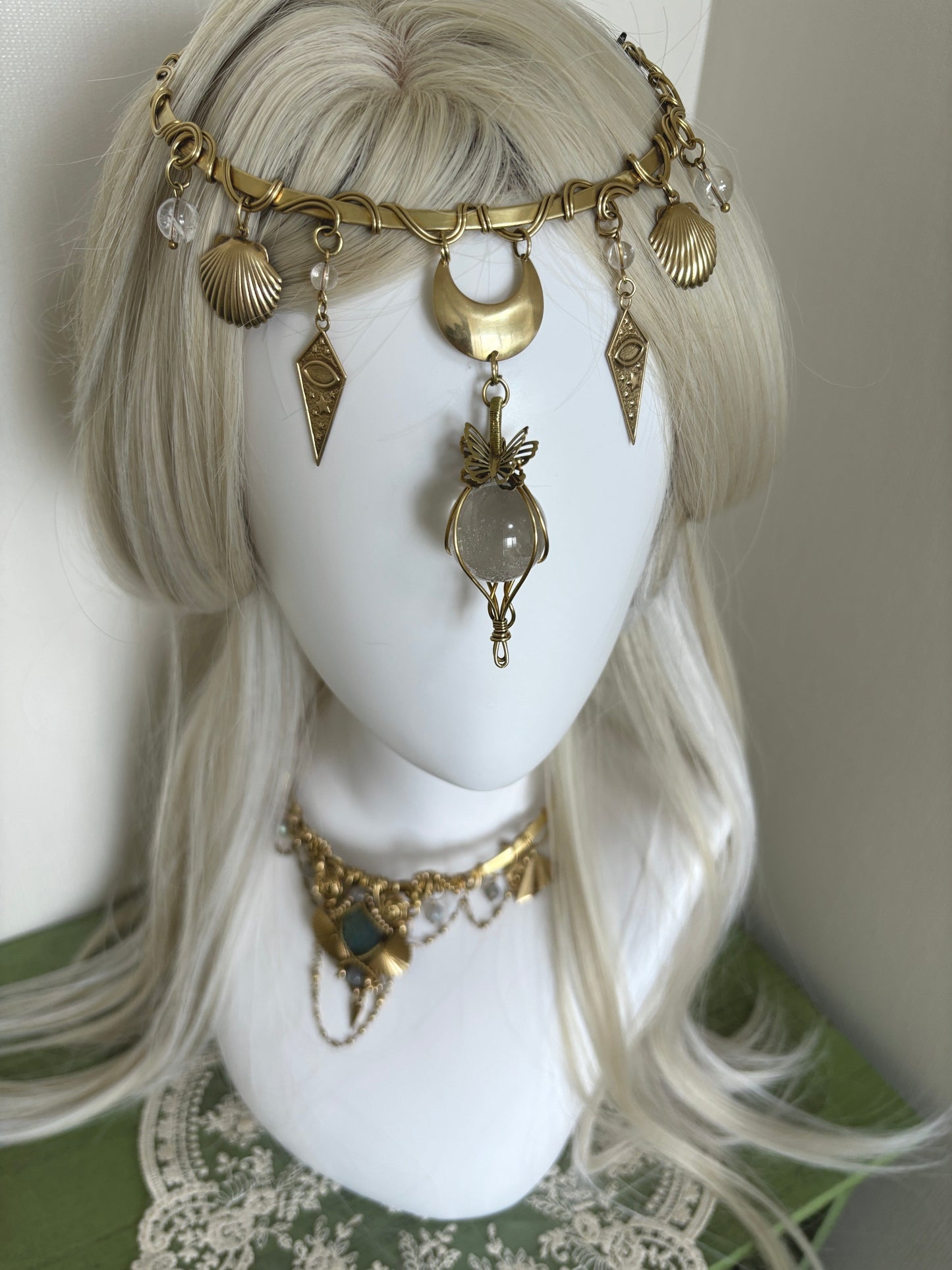 Cleopatra-style Vintage Brass Choker