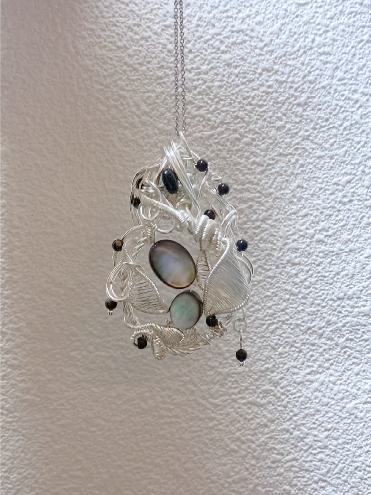 Spirit Mirror with Vines Pendant Necklace