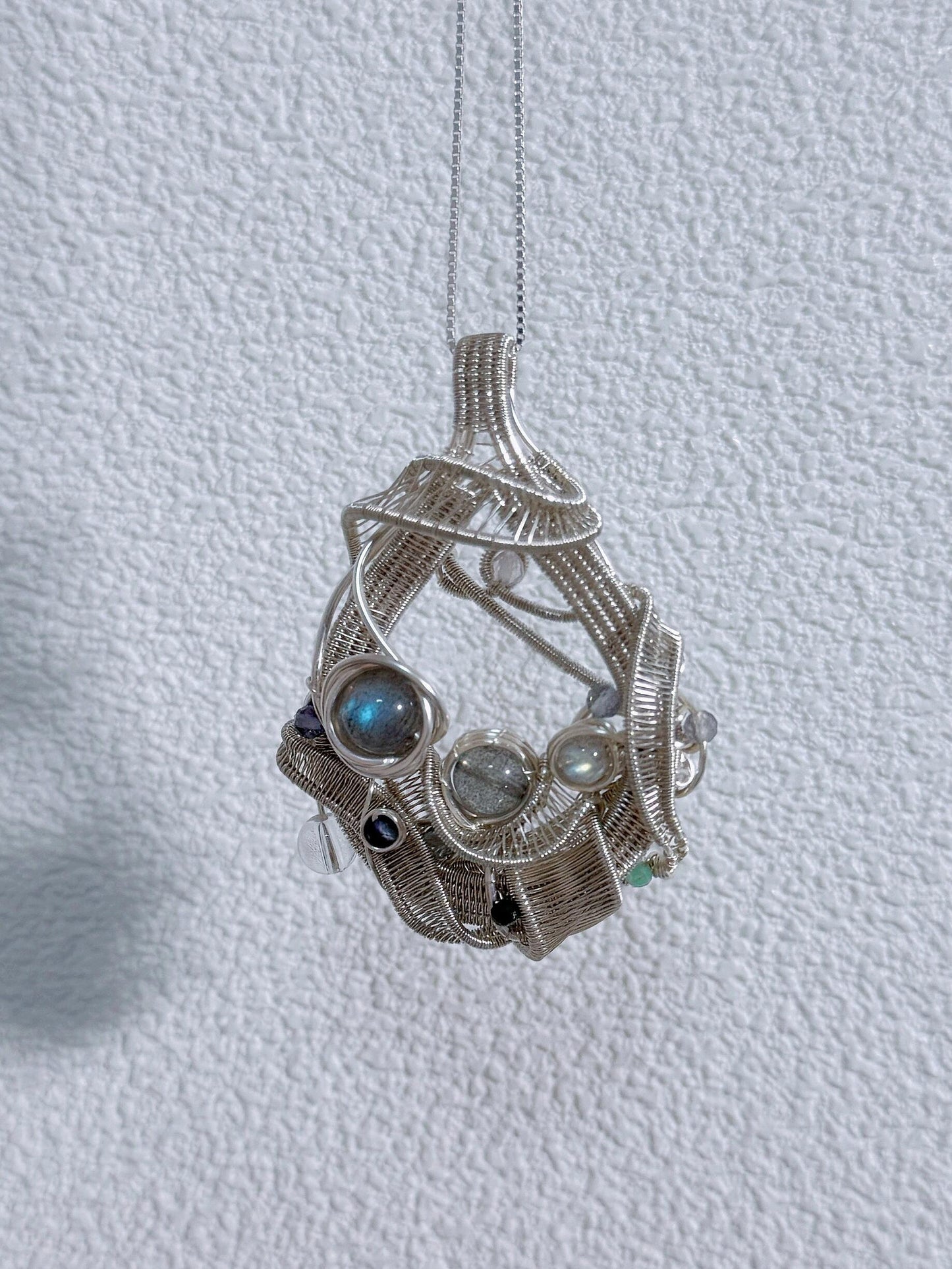 Moonlight Medal Moonstone Pendant Necklace