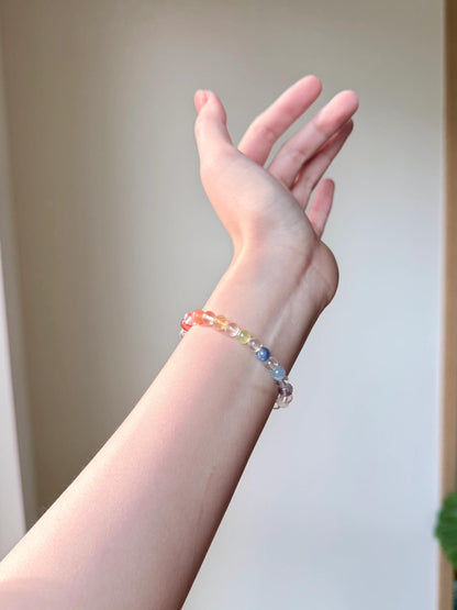 Agarwood Skittles Quartz Crystal Bracelet