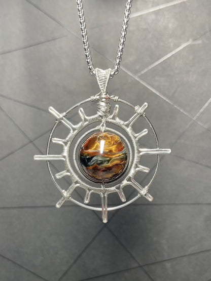Pietersite Sun God Pendant Necklace