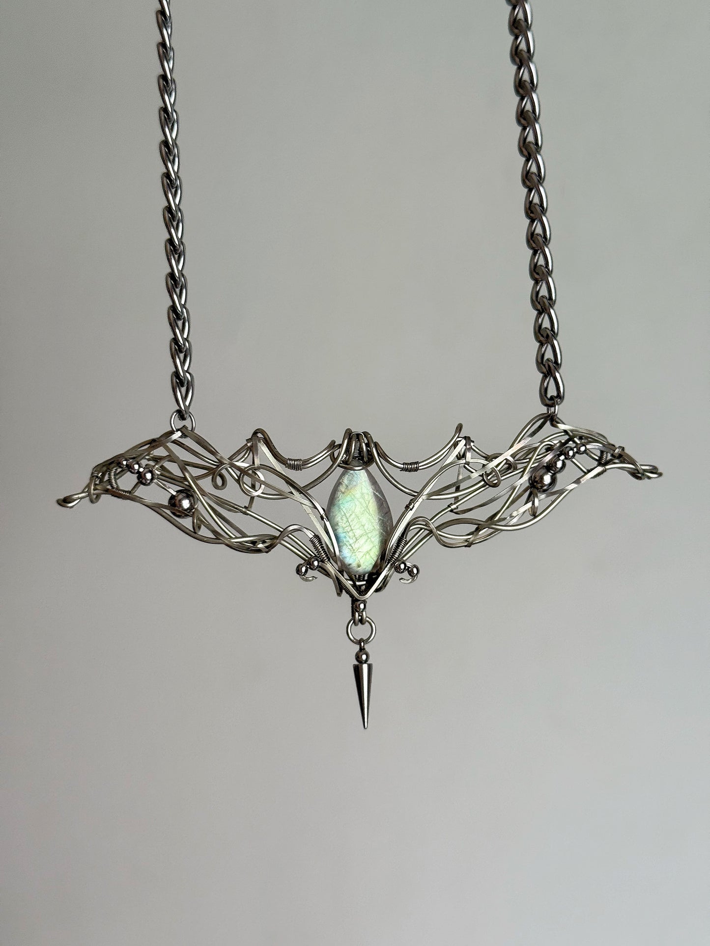 Bat-Winged Enchantment Pendant Necklace