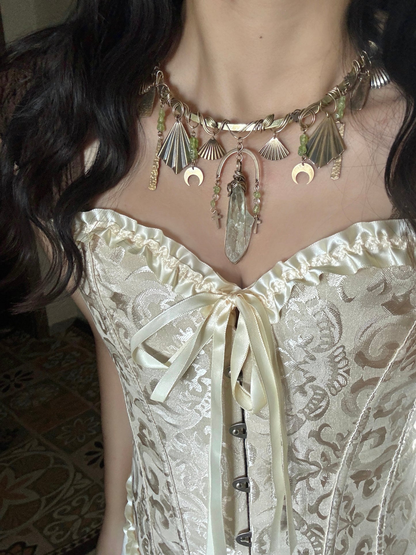 Cleopatra-style Vintage Brass Choker