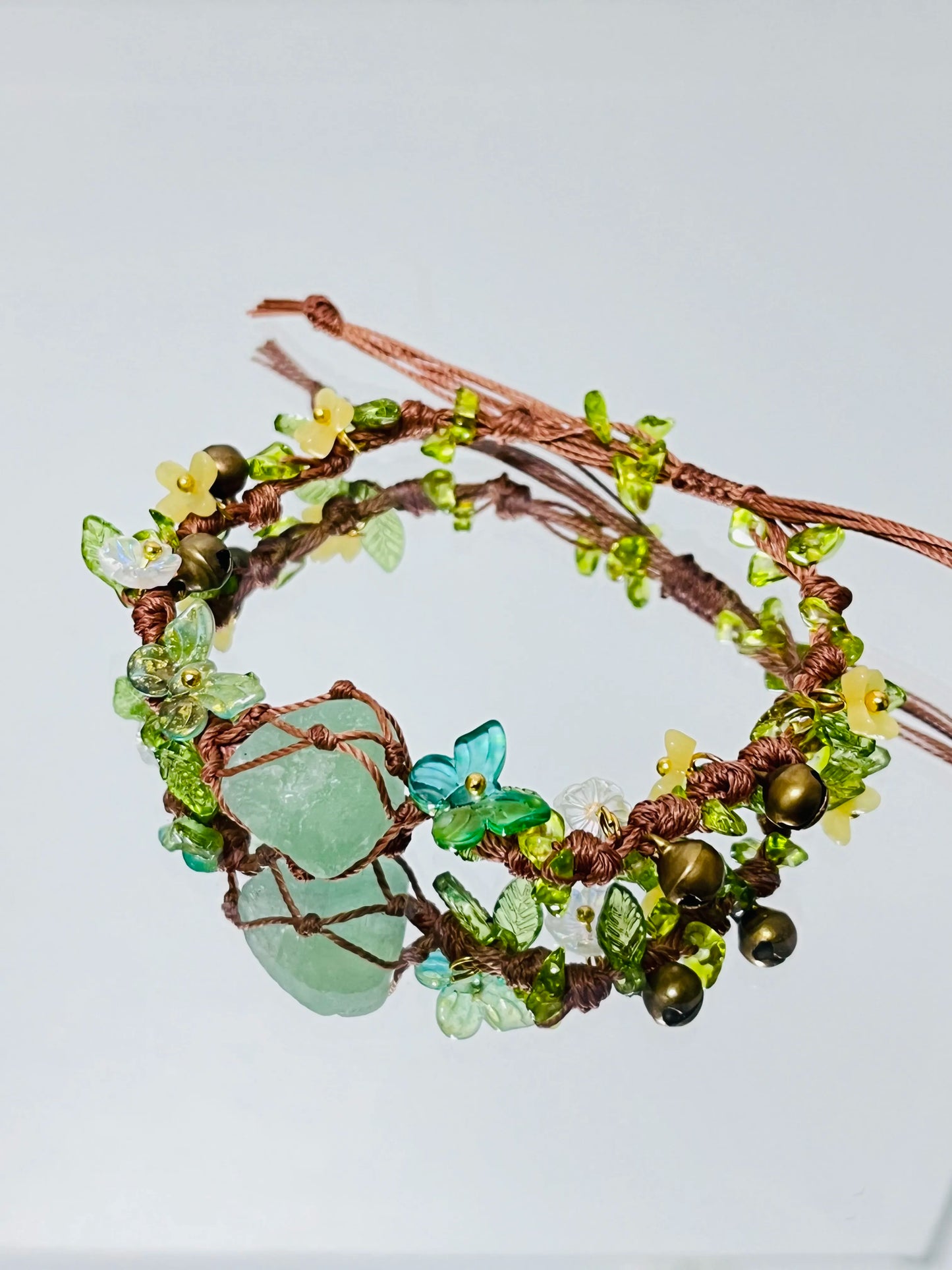 Floral Gemstone Woven Bracelet 1.0