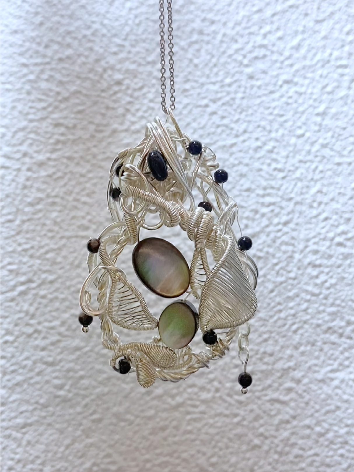 Spirit Mirror with Vines Pendant Necklace