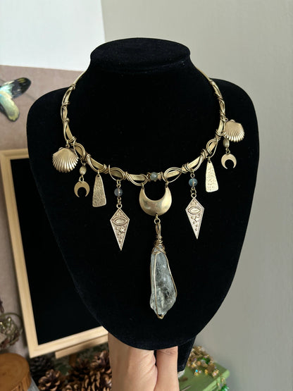 Cleopatra-style Vintage Brass Choker