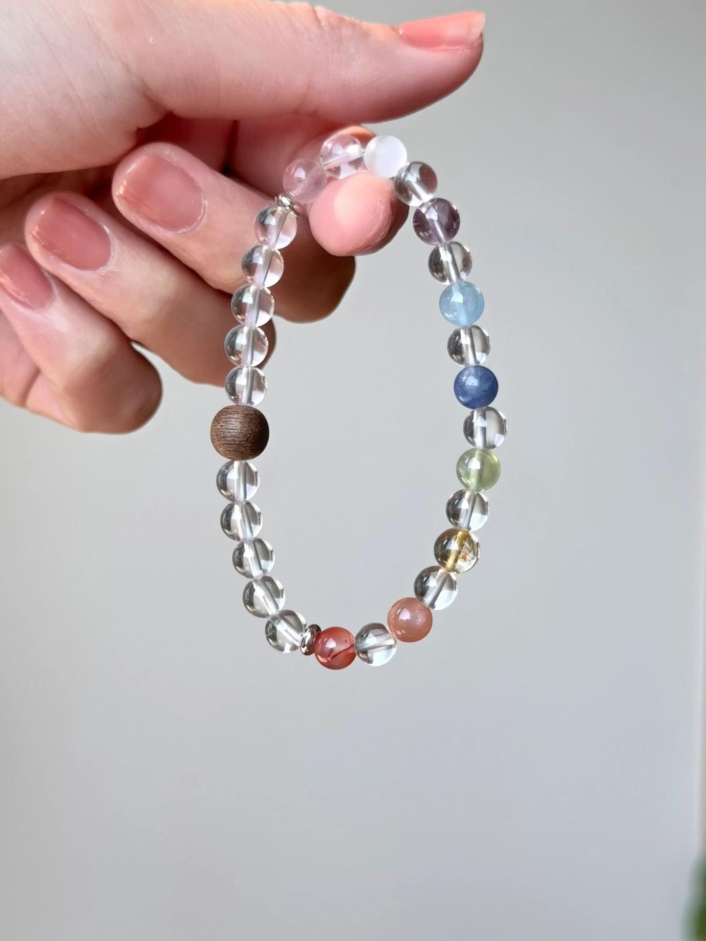 Agarwood Skittles Quartz Crystal Bracelet