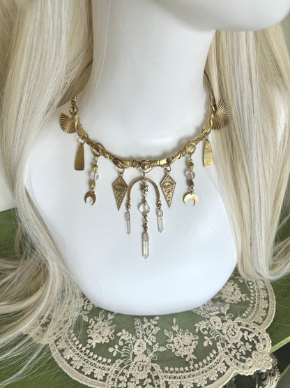 Cleopatra-style Vintage Brass Choker