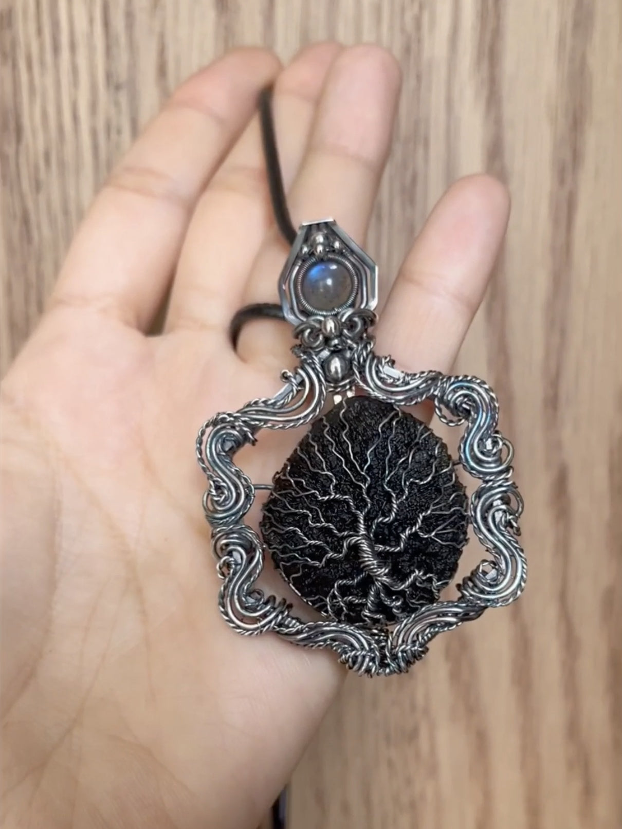 Tektite The Tree if Life Pendant Necklace