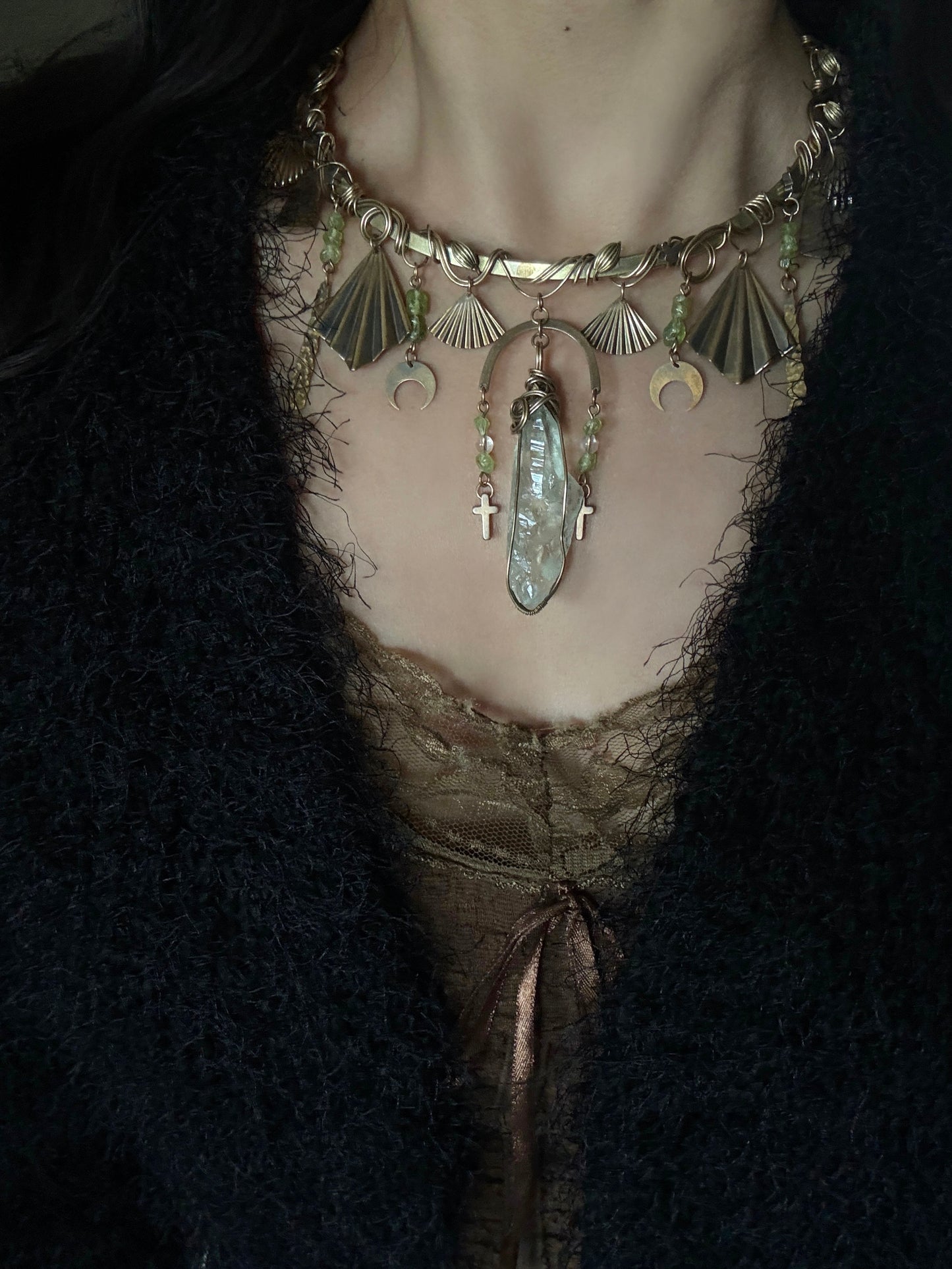 Cleopatra-style Vintage Brass Choker