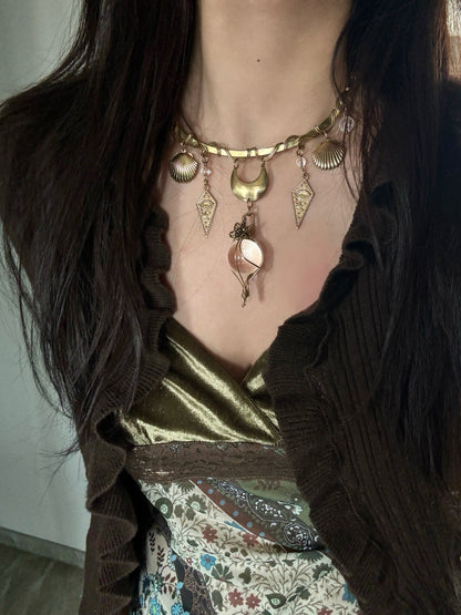 Cleopatra-style Vintage Brass Choker