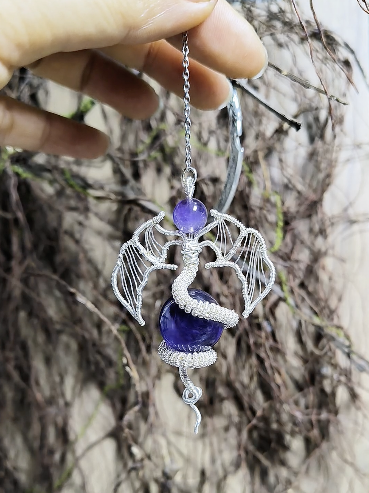 Phoenix & Serpent Pendant Necklace
