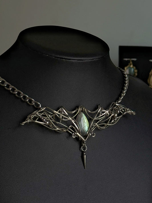 Bat-Winged Enchantment Pendant Necklace