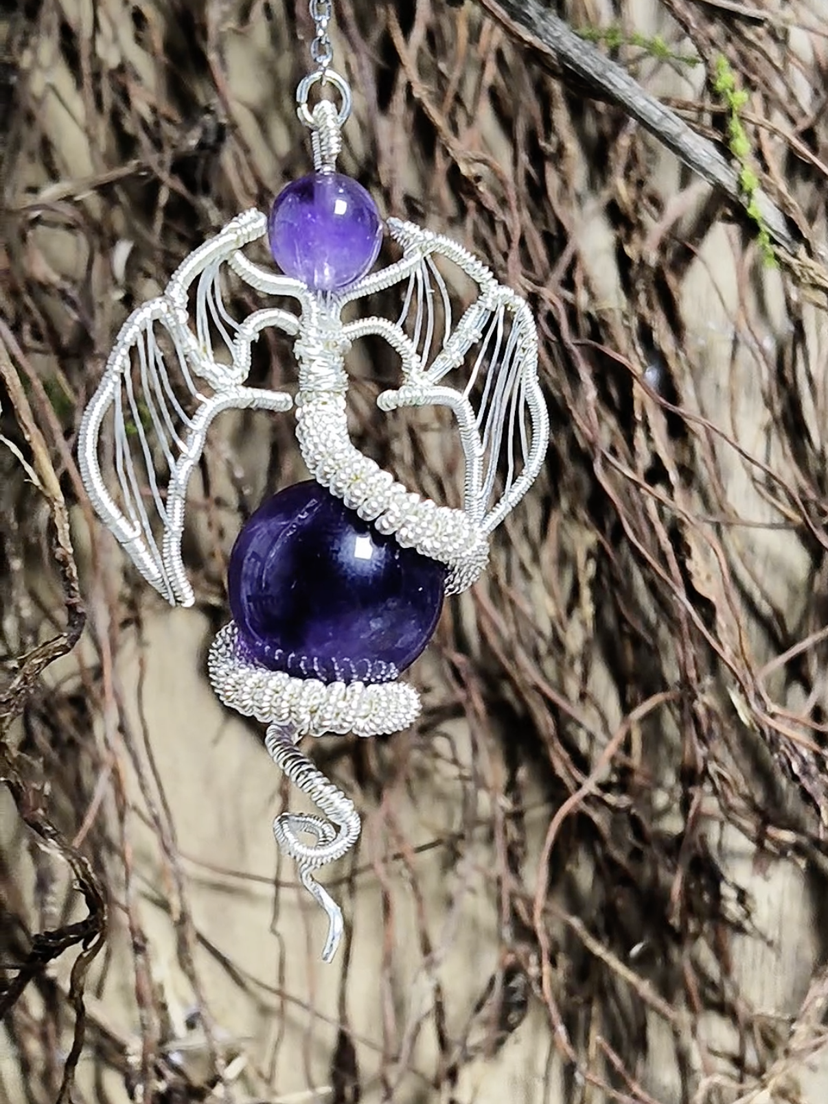 Phoenix & Serpent Pendant Necklace