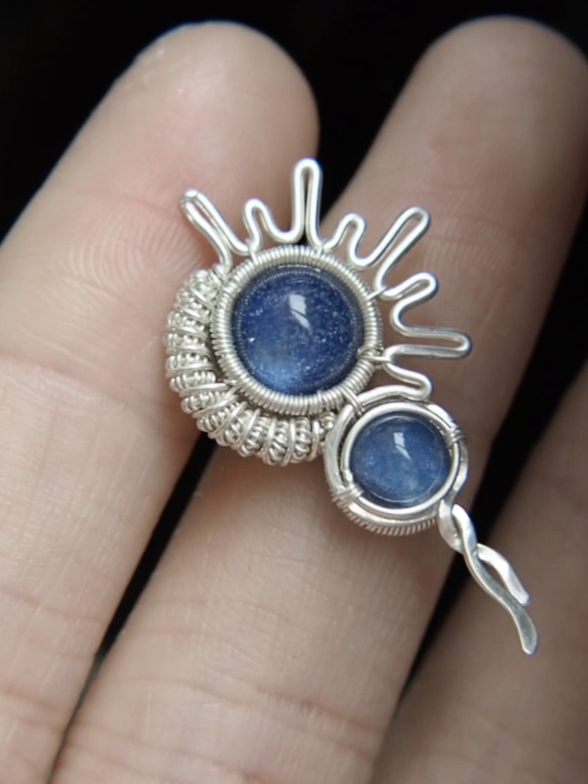 Cerulean Spiral Stud Earrings