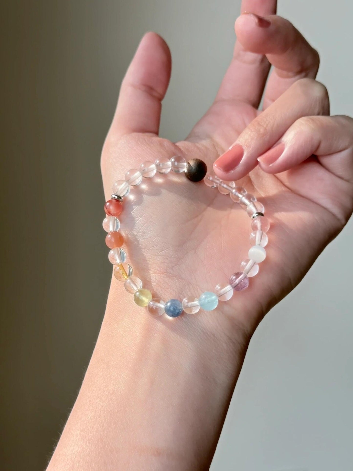 Agarwood Skittles Quartz Crystal Bracelet