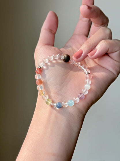 Agarwood Skittles Quartz Crystal Bracelet