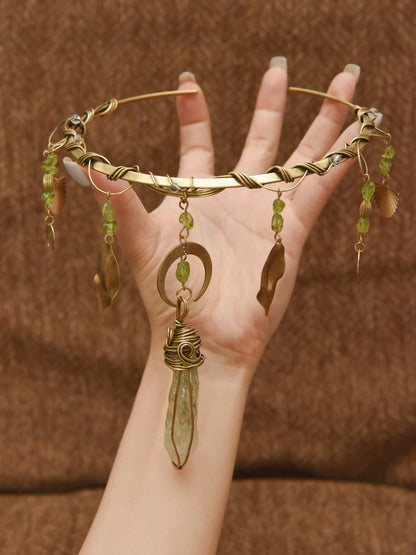 Nile-Myth Brass Collar Necklace