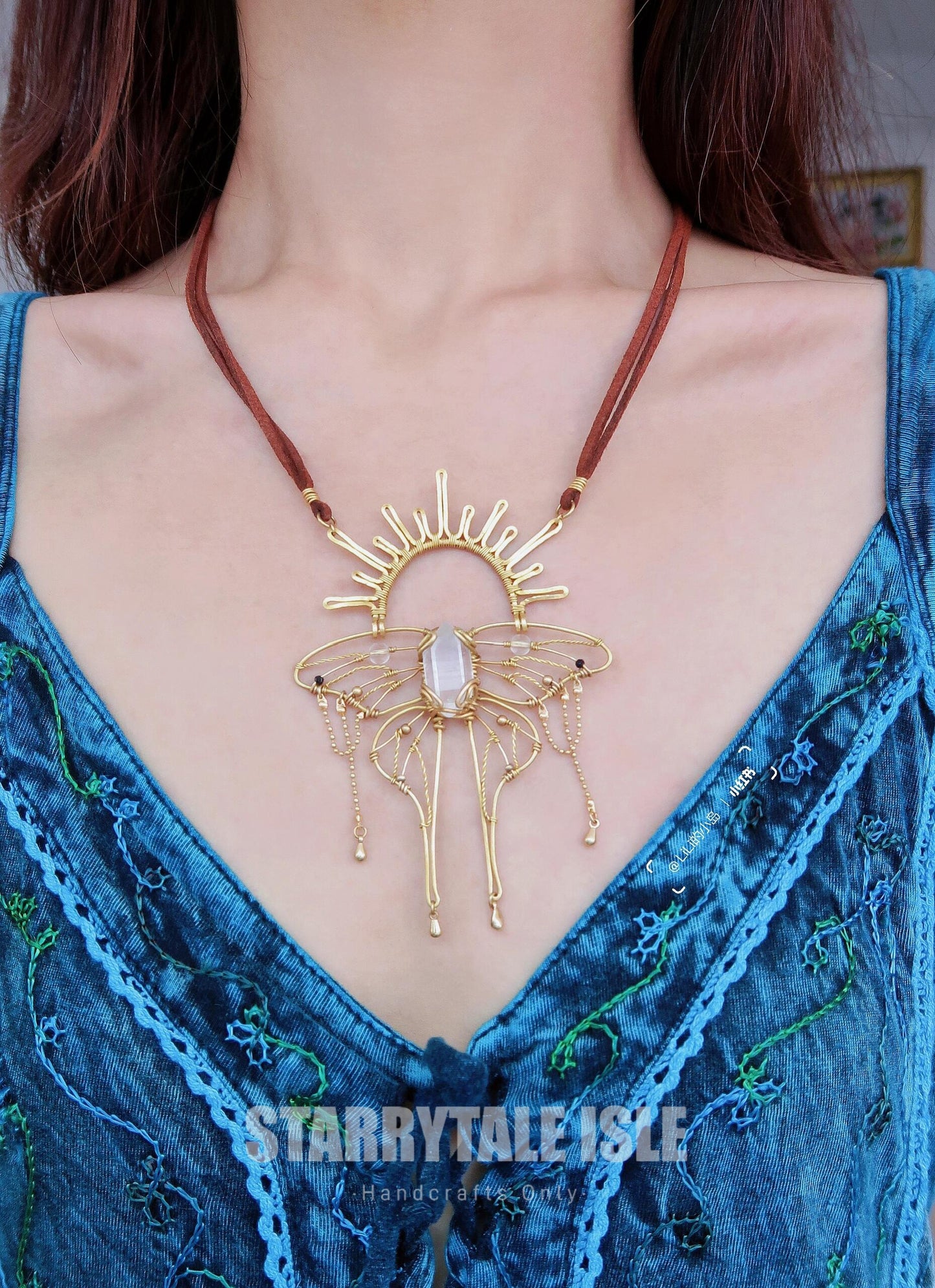 Like a Moth to the Sun Pendant Necklace