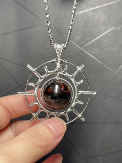 Pietersite Sun God Pendant Necklace
