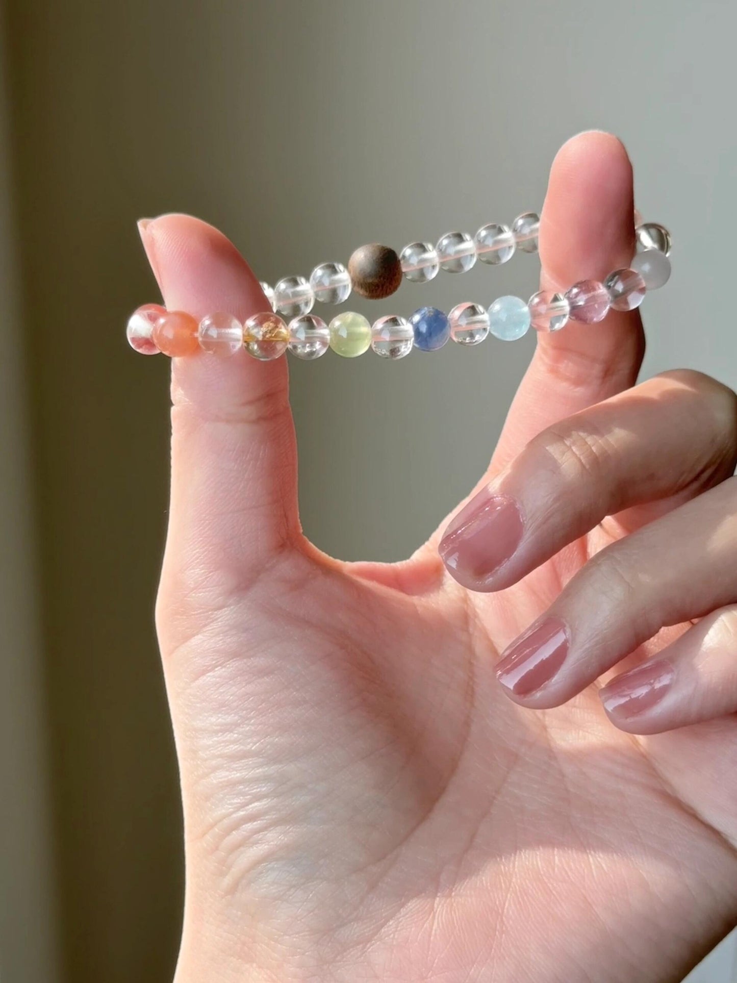 Agarwood Skittles Quartz Crystal Bracelet