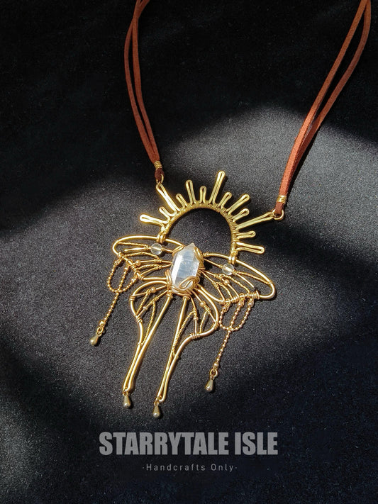 Like a Moth to the Sun Pendant Necklace