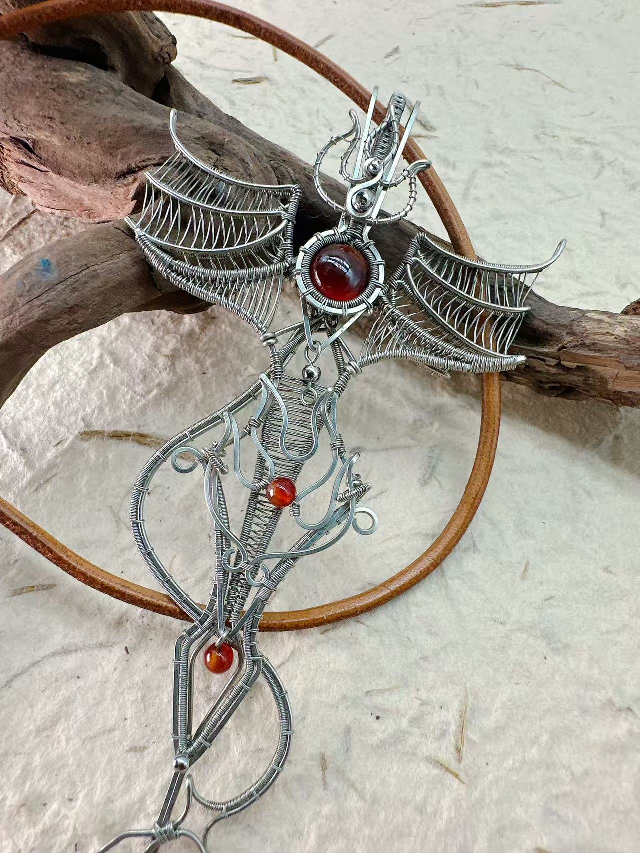Blood & Fire Entwined Pendant Necklace