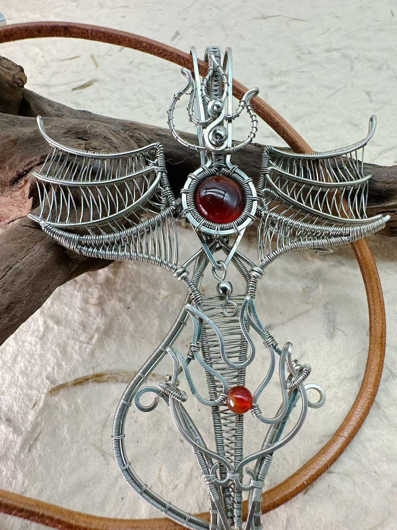 Blood & Fire Entwined Pendant Necklace